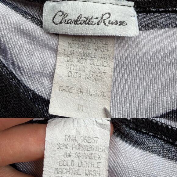 Charlotte Russe vintage Y2K 90s psychedelic op art print midi skirt patterned M - Picture 4 of 15